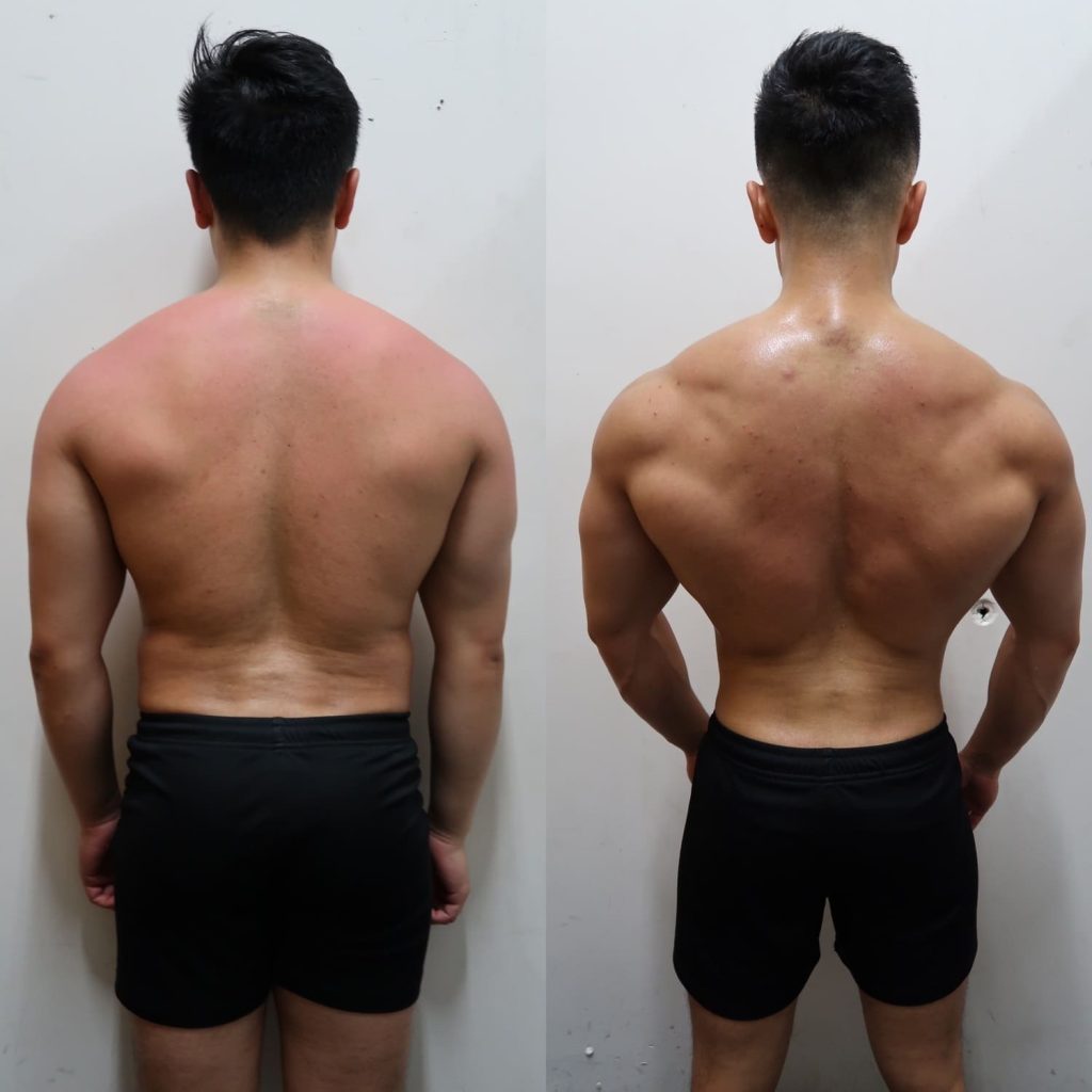 Man Back Muscle Transformation Before and After Programs