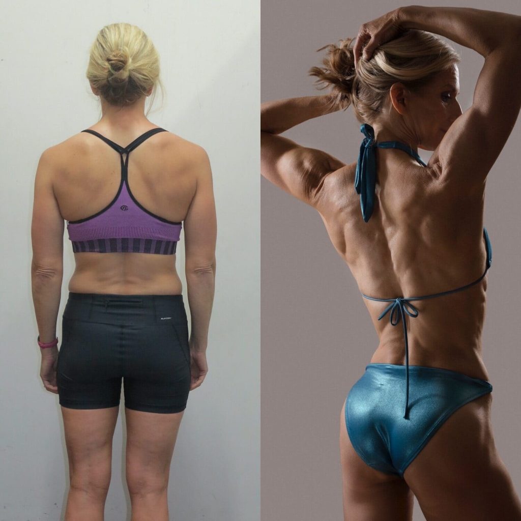 Woman Back Muscle Transformation